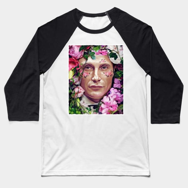 Flowers and Roses Hannibal Baseball T-Shirt by OrionLodubyal